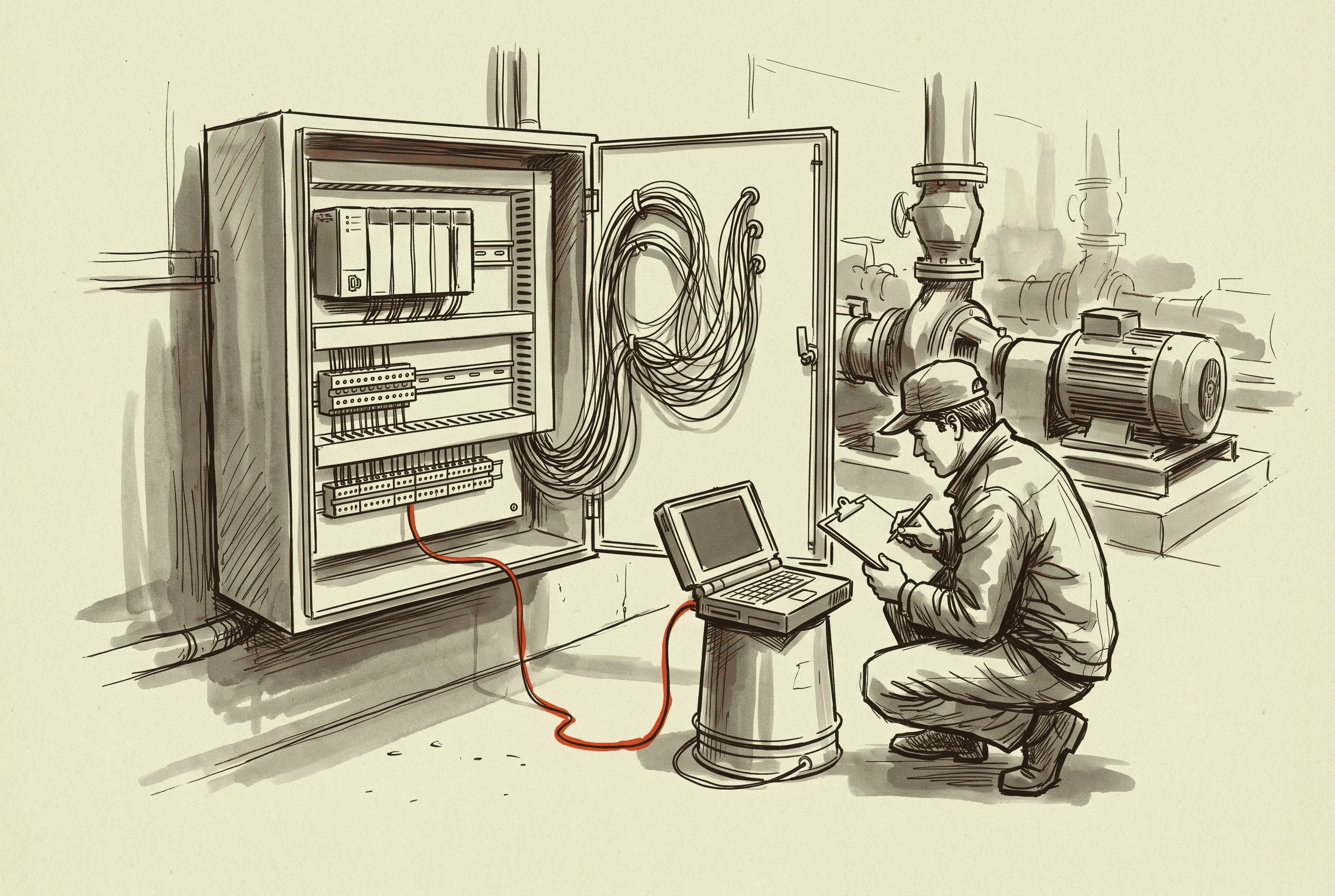 Each input and output in a station panel has to be mapped by hand to a tag before any screen means anything.