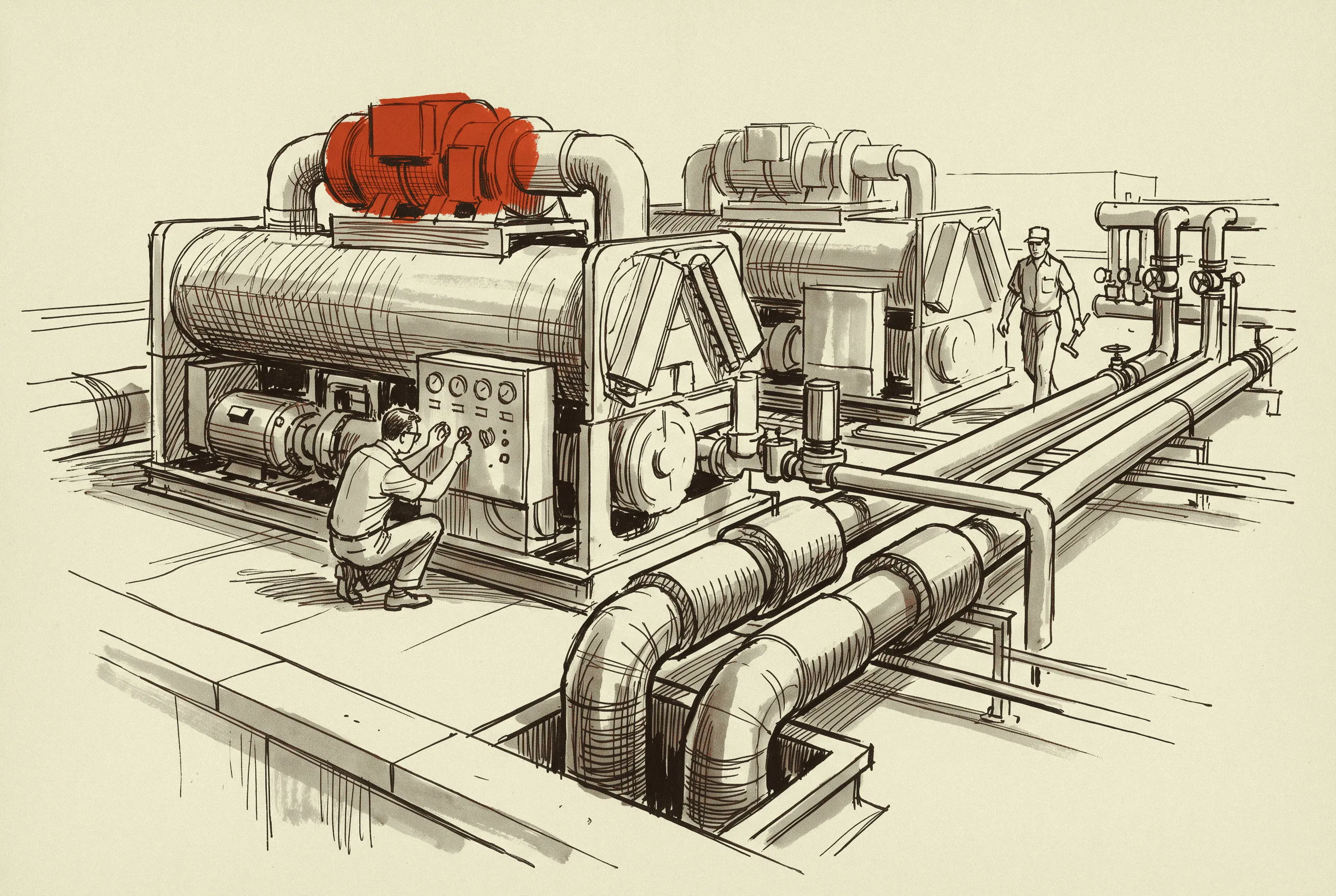 Chillers pre-cooled before the afternoon peak are among the first loads a plant sheds.