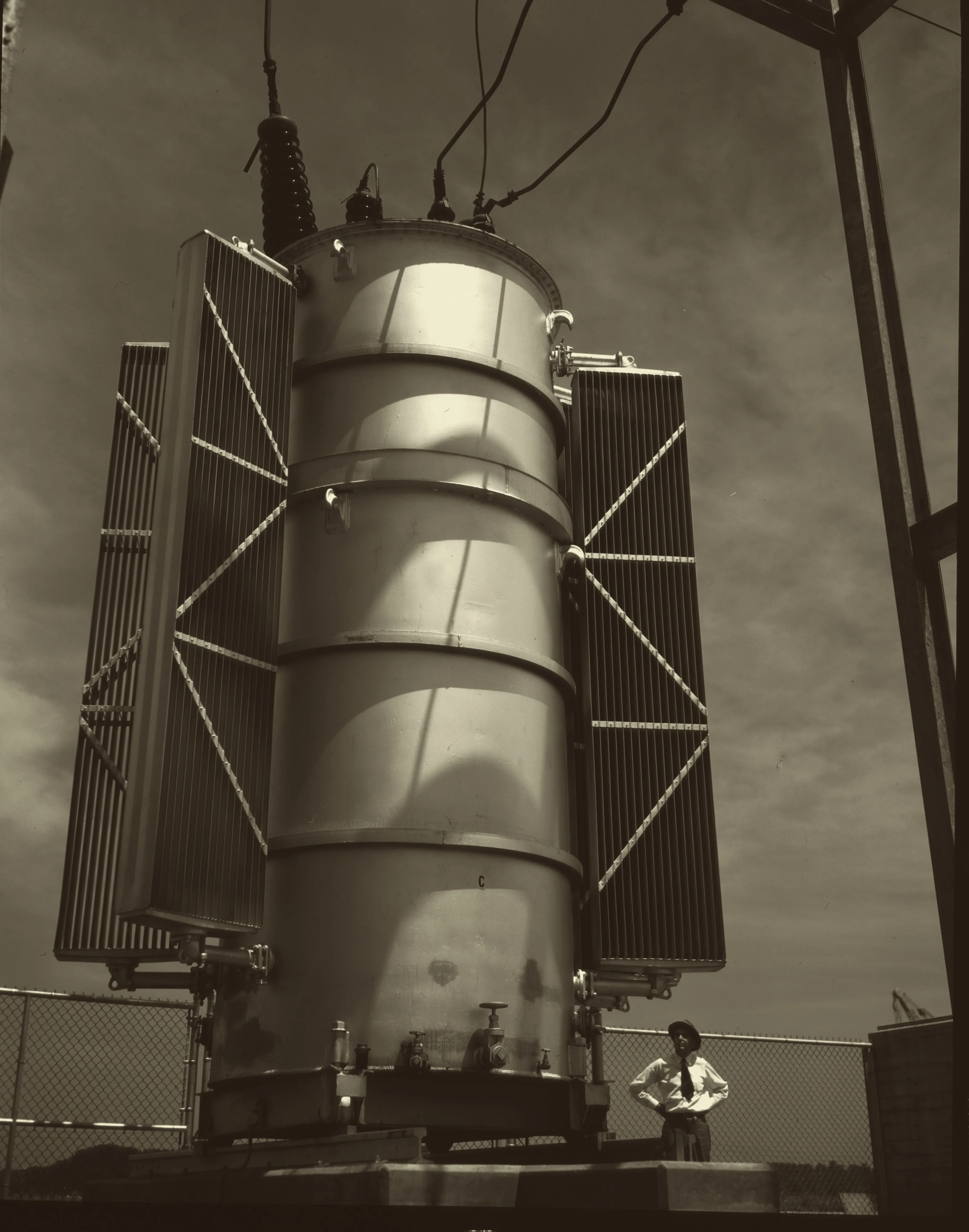 Power transformer at TVA's Chickamauga Dam, near Chattanooga, Tennessee, June 1942