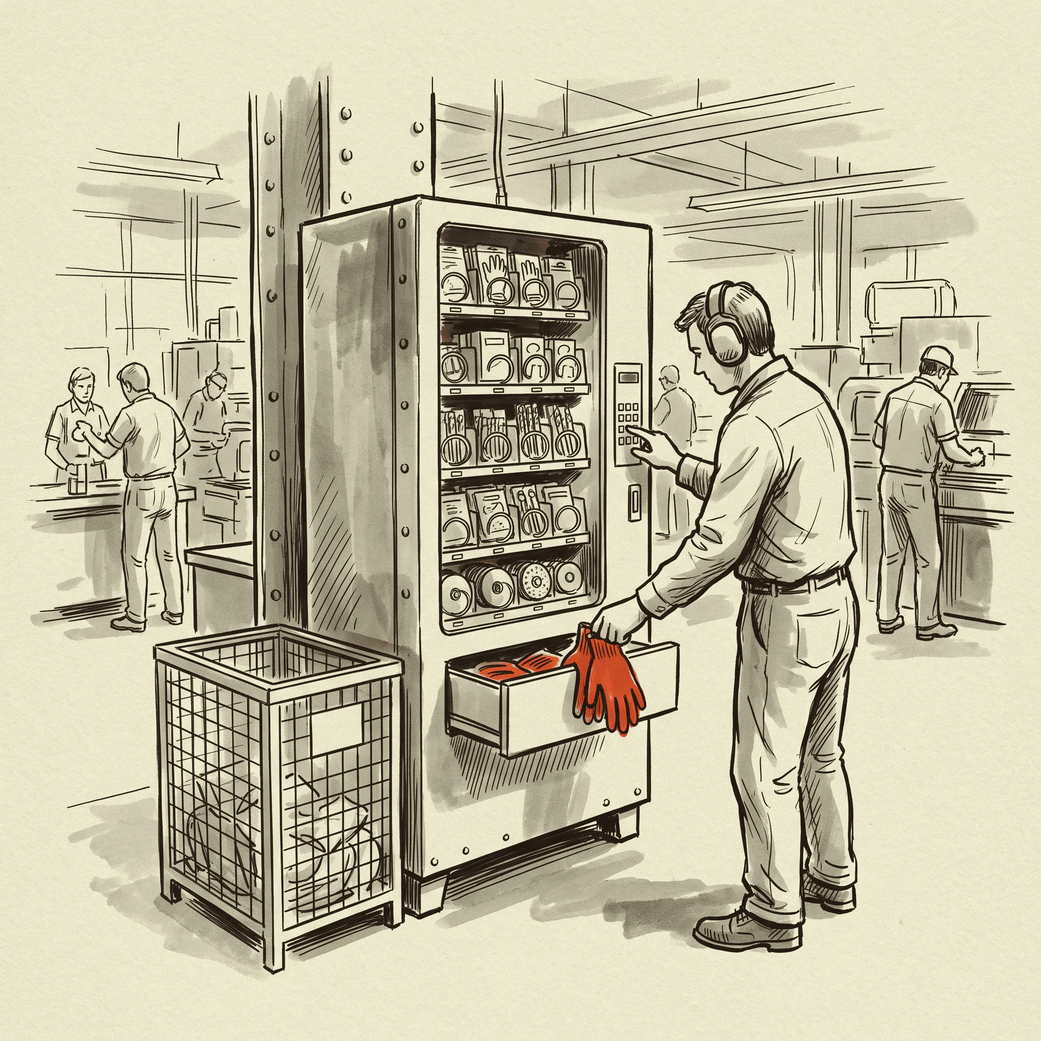 The machine dispenses the glove without showing a price, which is why six of the ten widest spreads in the basket are vending items.