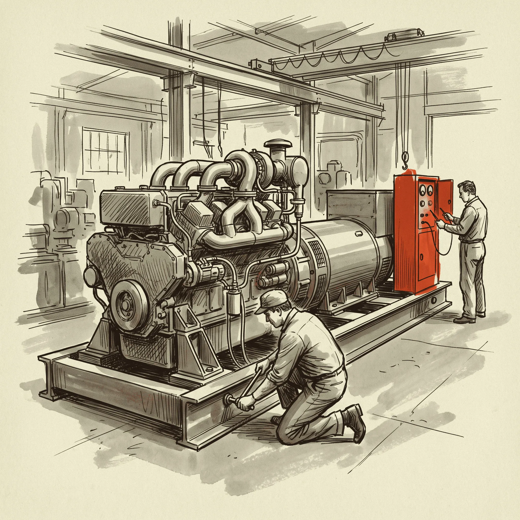 A reciprocating engine set on its skid, the shorter queue buyers at the hundred megawatt scale have been walking into.